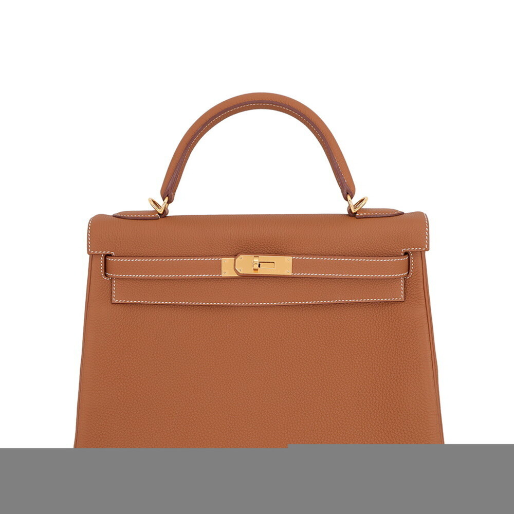 Hermes Kelly 32 Handbag, Gold Togo Leather, X Stamp, HERMES 2-way Bag, Kelly,...